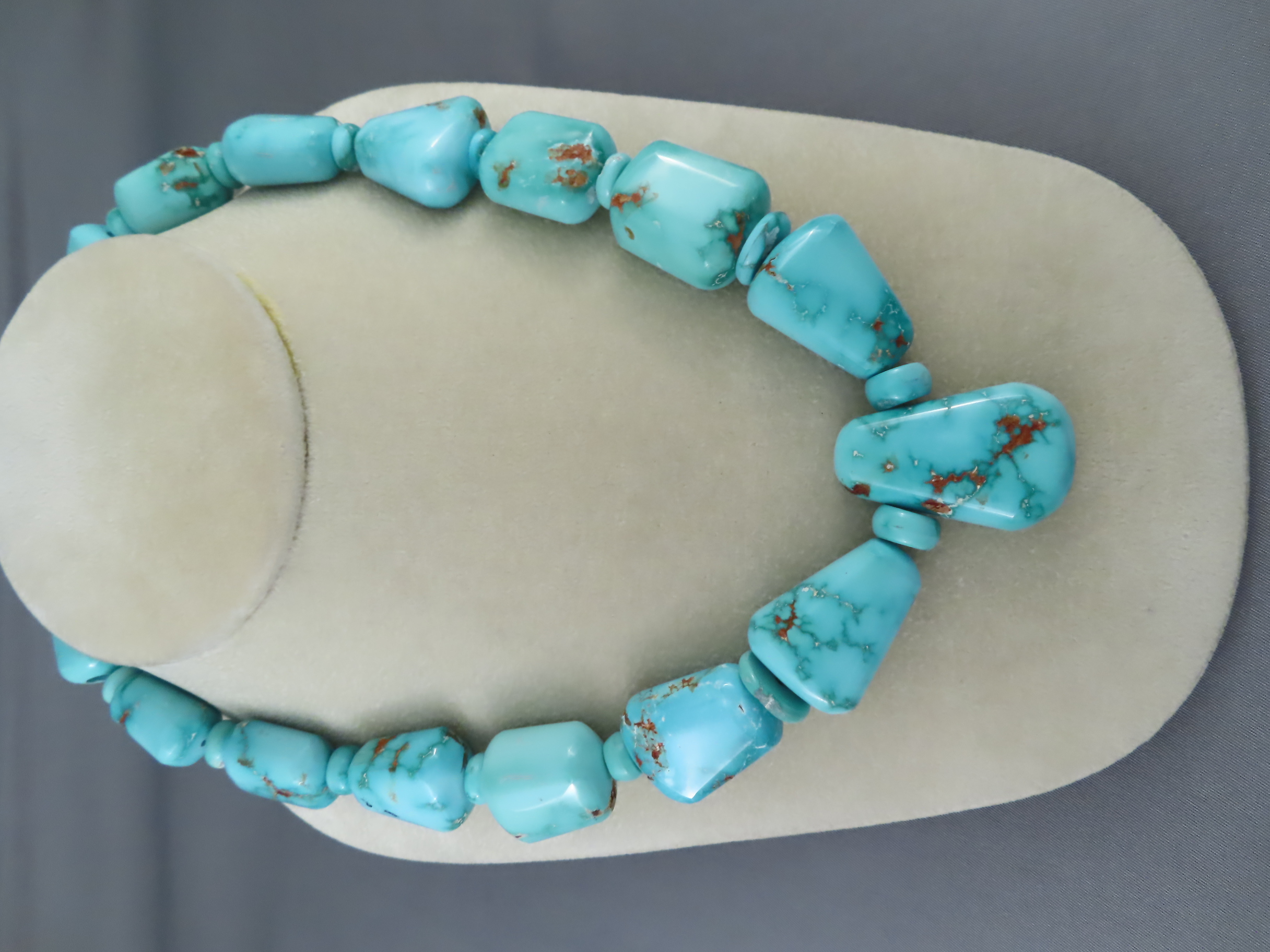 Buy Turquoise Jewelry - Impressive Fox Turquoise Necklace by jeweler, Bruce Eckhardt FOR SALE $3,450-