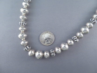 Al Joe Sterling Silver Multi-Shaped Bead Necklace (25″)