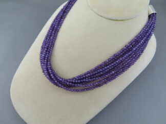 Nine Strand Amethyst Necklace by Desiree Yellowhorse