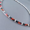 Inlay Necklace with Black Jade & Opal