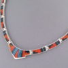 Inlay Necklace with Black Jade & Opal