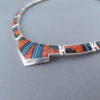 Inlay Necklace with Black Jade & Opal