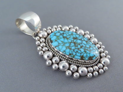 Sterling Silver & Kingman Turquoise Pendant by Artie Yellowhorse