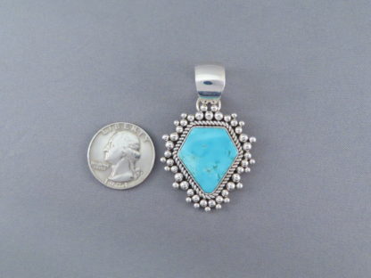 Candelaria Turquoise Slider/Pendant by Artie Yellowhorse