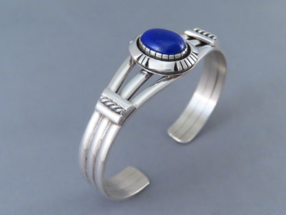 Lapis & Sterling Silver Cuff Bracelet by Delbert Vandever