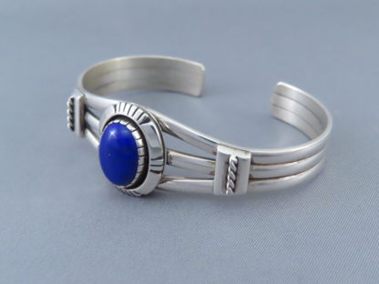 Lapis & Sterling Silver Cuff Bracelet by Delbert Vandever