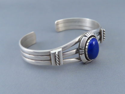 Lapis & Sterling Silver Cuff Bracelet by Delbert Vandever