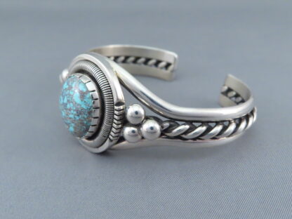 Sterling Silver Cuff Bracelet featuring Bisbee Turquoise