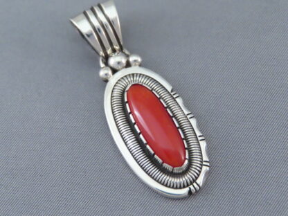 Will Vandever Sterling Silver & Red Coral Pendant