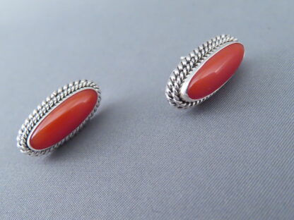 Mediterranean Coral Earrings by Artie Yellowhorse (Posts)