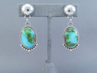 Turquoise Earrings by Artie Yellowhorse (Sonoran Gold Turquoise)