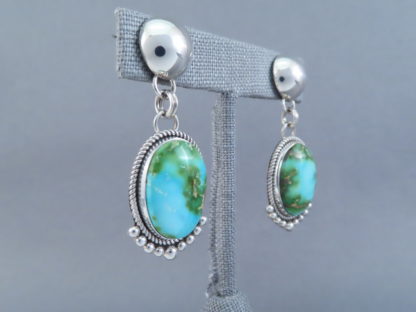 Turquoise Earrings by Artie Yellowhorse (Sonoran Gold Turquoise)