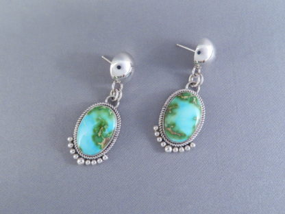 Turquoise Earrings by Artie Yellowhorse (Sonoran Gold Turquoise)