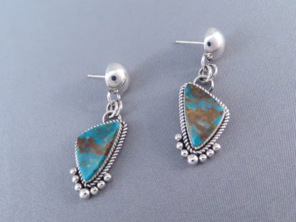 Dangling Mineral Park Turquoise Earrings by Artie Yellowhorse