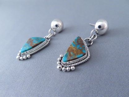 Dangling Mineral Park Turquoise Earrings by Artie Yellowhorse