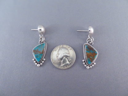 Dangling Mineral Park Turquoise Earrings by Artie Yellowhorse