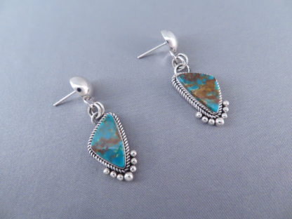 Dangling Mineral Park Turquoise Earrings by Artie Yellowhorse