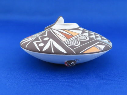 Seed Pot with Butterfly by Carolyn Concho (Acoma pottery)