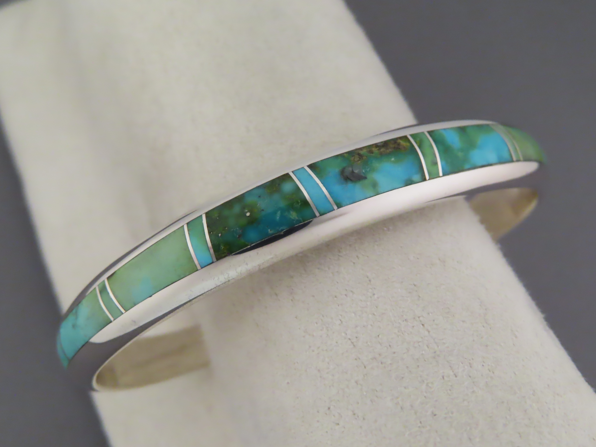 Turquoise Inlay Cuff Bracelet (Sonoran Gold Turquoise)