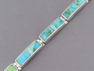 Turquoise Inlay Link Bracelet – Sonoran Gold Turquoise
