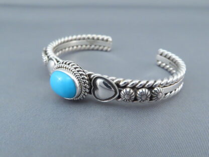Sleeping Beauty Turquoise Cuff Bracelet (Artie Yellowhorse)