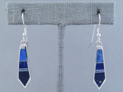 Sterling Silver & Lapis Inlay Earrings