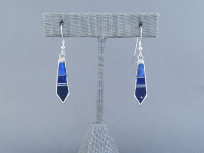 Sterling Silver & Lapis Inlay Earrings