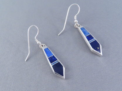 Sterling Silver & Lapis Inlay Earrings