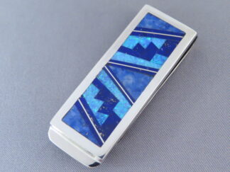 Buy Money Clip - Lapis & Opal Inlay Money Clip by Native American Indian Jeweler, Charles Willie $215- FOR SALE