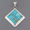 Sonoran Gold Turquoise Inlay Pendant