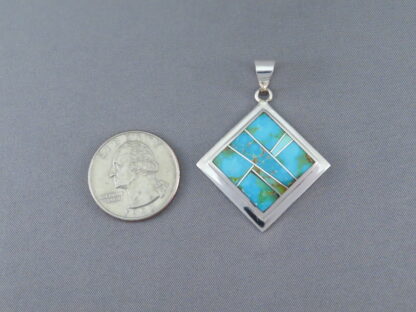 Sonoran Gold Turquoise Inlay Pendant