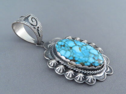 Kingman Turquoise Pendant in Sterling Silver