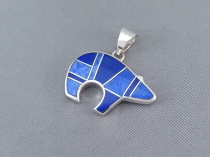 BEAR Pendant with Lapis Inlay (mid-size)
