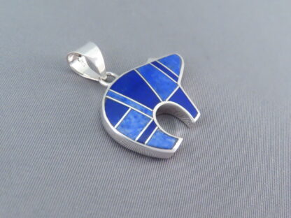 BEAR Pendant with Lapis Inlay (mid-size)