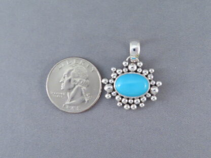 Sleeping Beauty Turquoise Pendant by Artie Yellowhorse