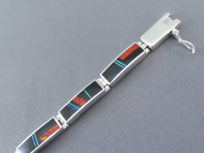 Multi-Stone Link Bracelet with Inlaid Opal & Turquoise