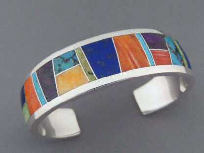 Inlaid Multi-Color Cuff Bracelet