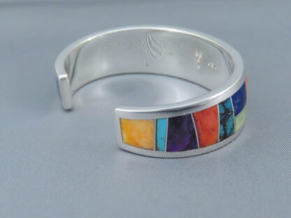 Inlaid Multi-Color Cuff Bracelet