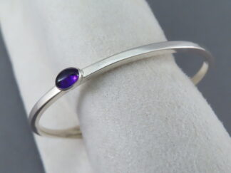 Dainty Amethyst Bracelet Cuff by Native American (Navajo) jewelry artist, Artie Yellowhorse $135- FOR SALE