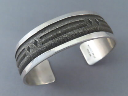 Larger Sterling Silver Cuff Bracelet by Dakota Willie