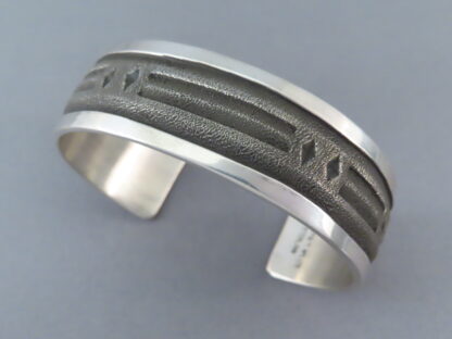 Larger Sterling Silver Cuff Bracelet by Dakota Willie