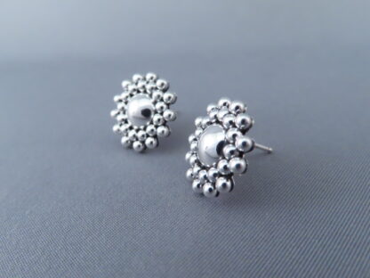 Round Sterling Silver ‘Dot’ Earrings by Artie Yellowhorse