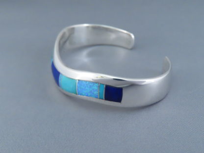 Turquoise & Opal & Lapis Inlay Cuff Bracelet