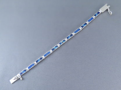 Lovely Lapis & Opal Inlay Link Bracelet (Dainty)