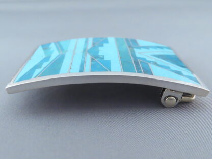Belt Buckle with Detailed Turquoise Inlay