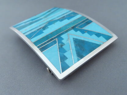 Belt Buckle with Detailed Turquoise Inlay
