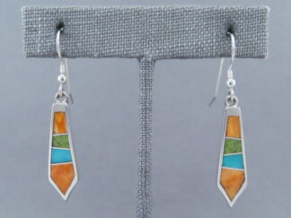 Colorful Multi-Stone Inlay Earrings