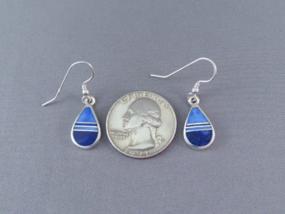 Lapis Inlay ‘Teardrop’ Earrings