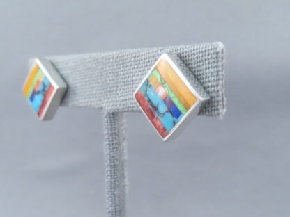 Inlaid Multi-Color Earrings (studs)