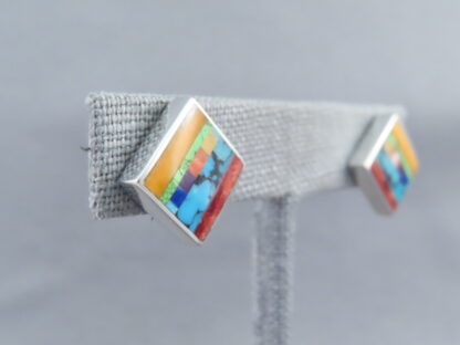 Inlaid Multi-Color Earrings (studs)